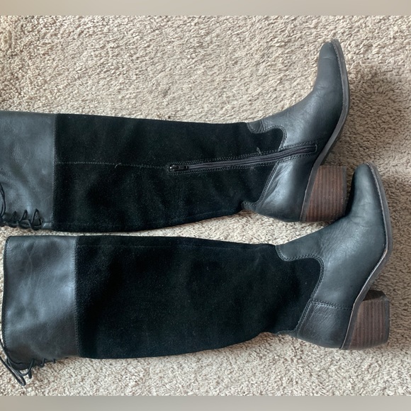 Lucky Brand Leather and Suede Komah Boots - Picture 7 of 9